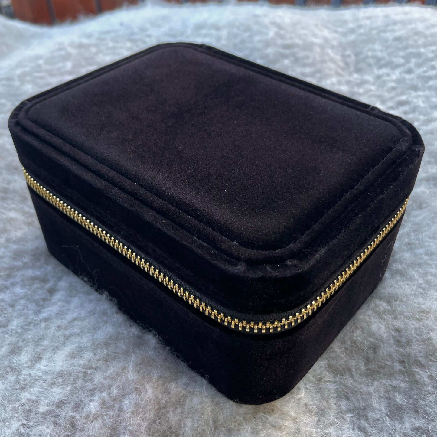 Smykkeskrin BLACK VELVET JEWELLERY CASE