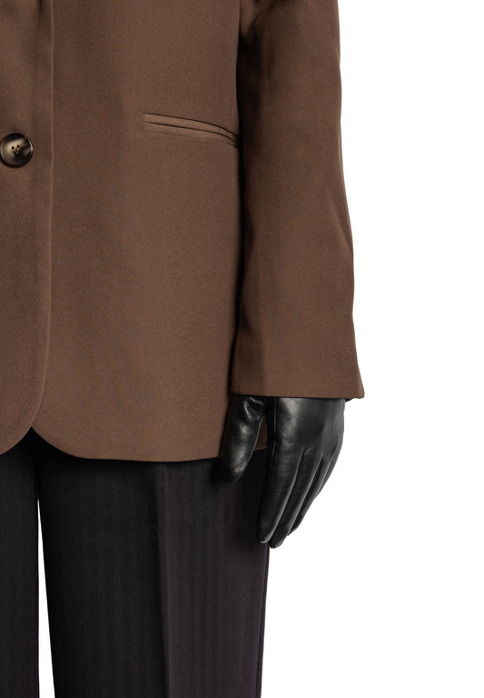 Stacey Plain Skinnhansker - Svart