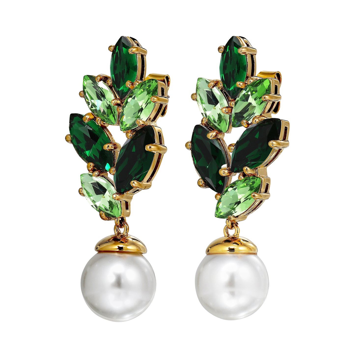 Øredobber BALETE SG GREEN_WHITE PEARL