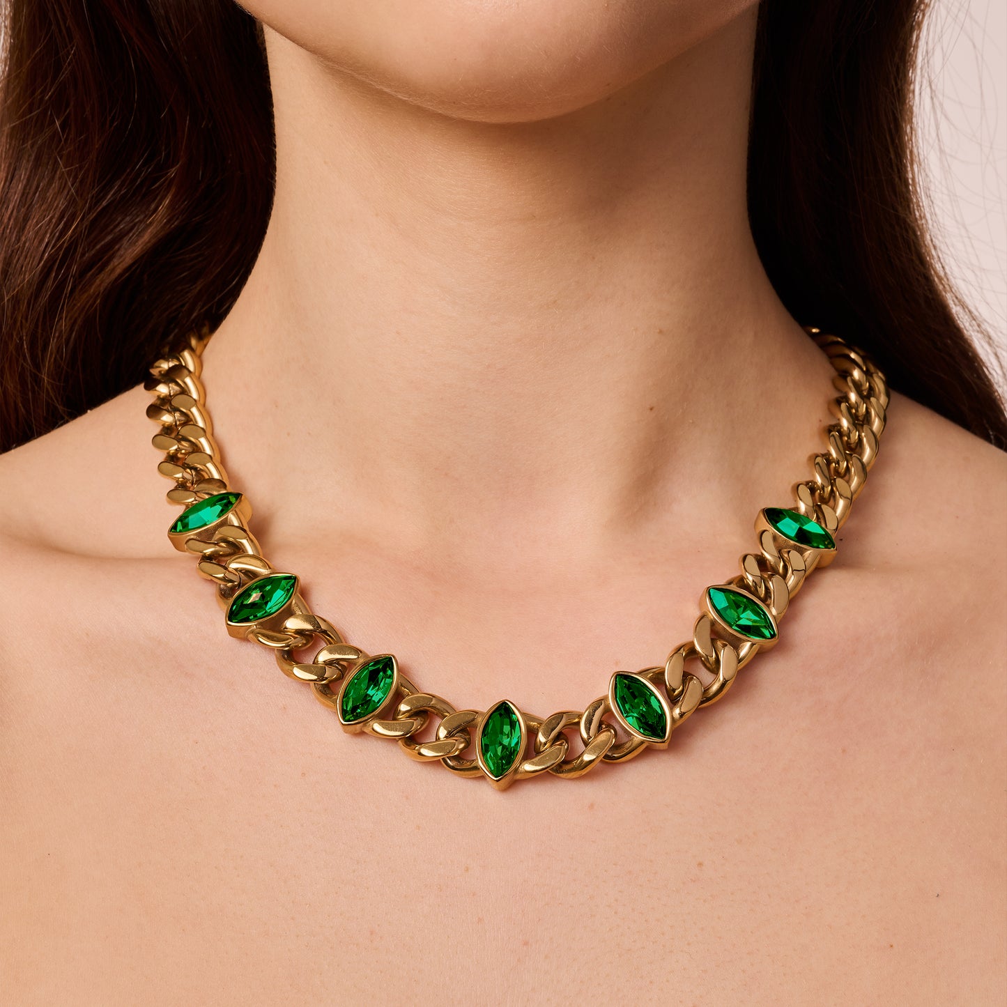 Halskjede PUNICA SG EMERALD GREEN