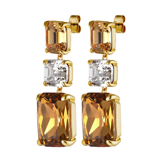 Øredobber ESMARA SG GOLDEN / CRYSTAL