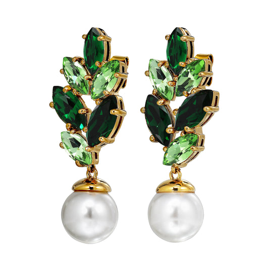 Øredobber BALETE SG GREEN_WHITE PEARL