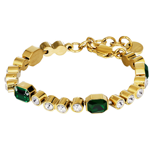 Armbånd GRIVNA SG EMERALD GREEN / CRYSTAL