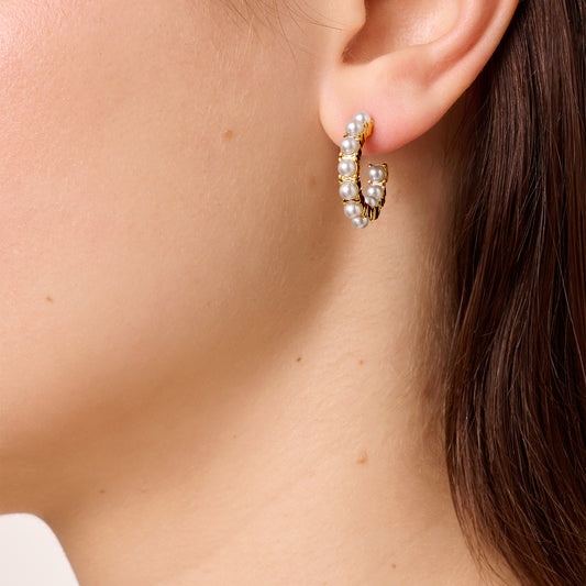 Øredobber RAQUEL SG WHITE PEARL