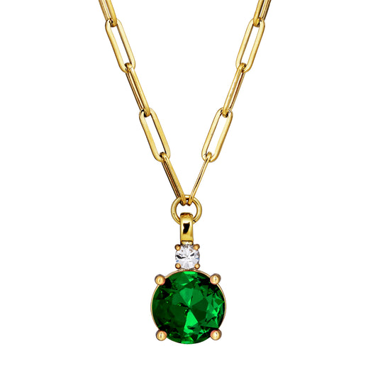 Halskjede GLORY SG EMERALD GREEN / CRYSTAL