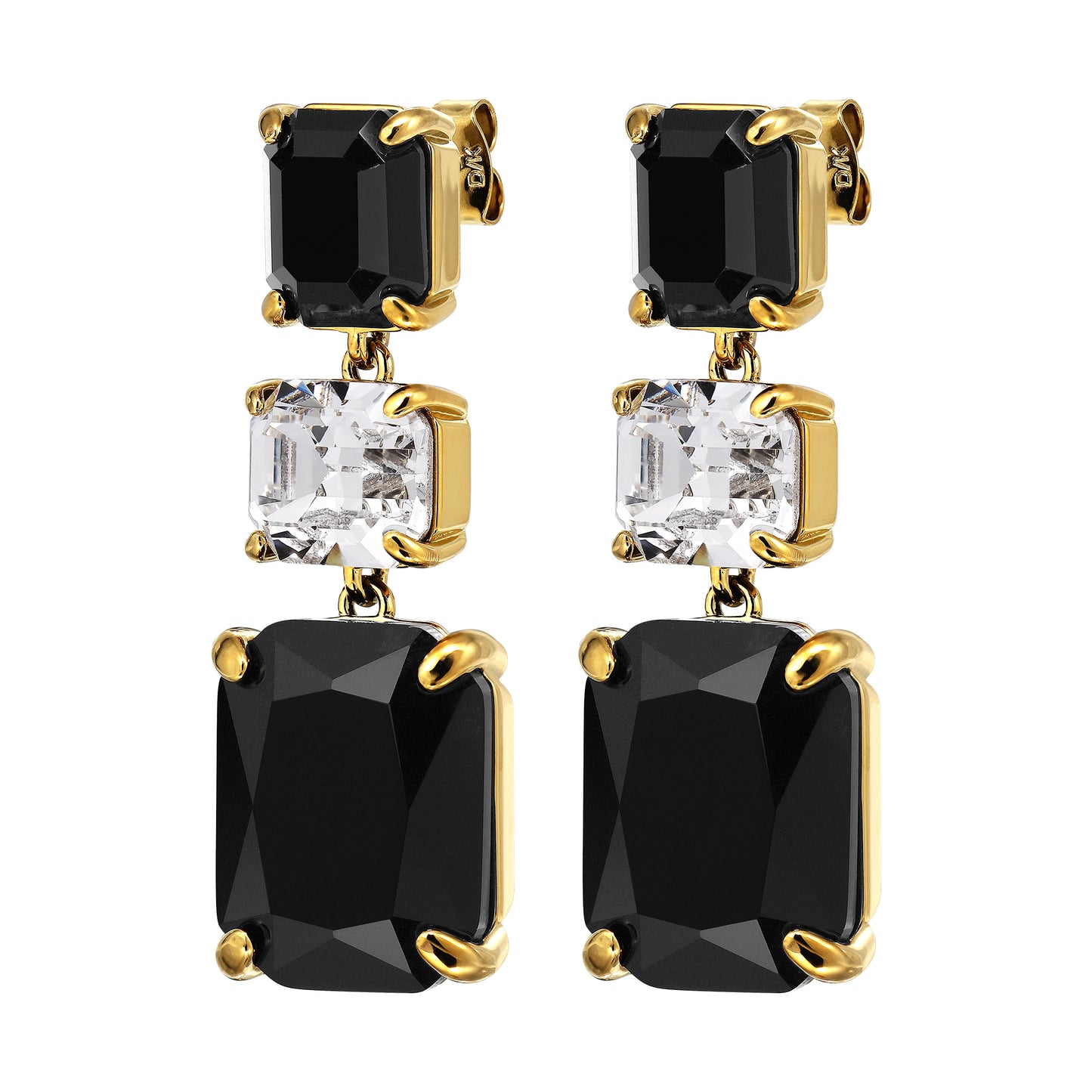 Øredobber ESMARA SG BLACK / CRYSTAL