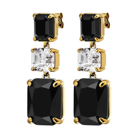 Øredobber ESMARA SG BLACK / CRYSTAL