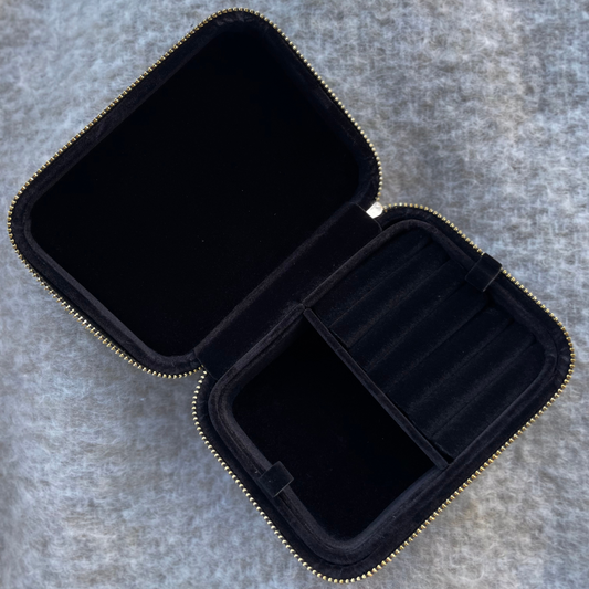 Smykkeskrin BLACK VELVET JEWELLERY CASE