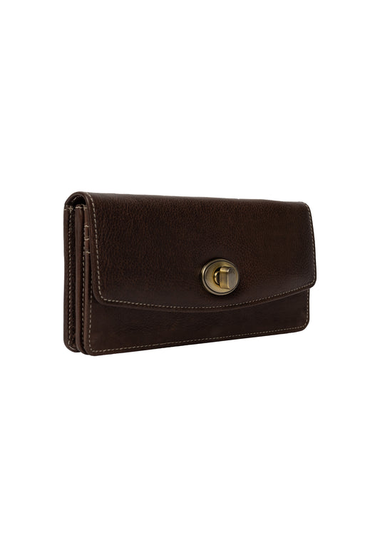 Moa Lommebok Stor - Mørkebrun