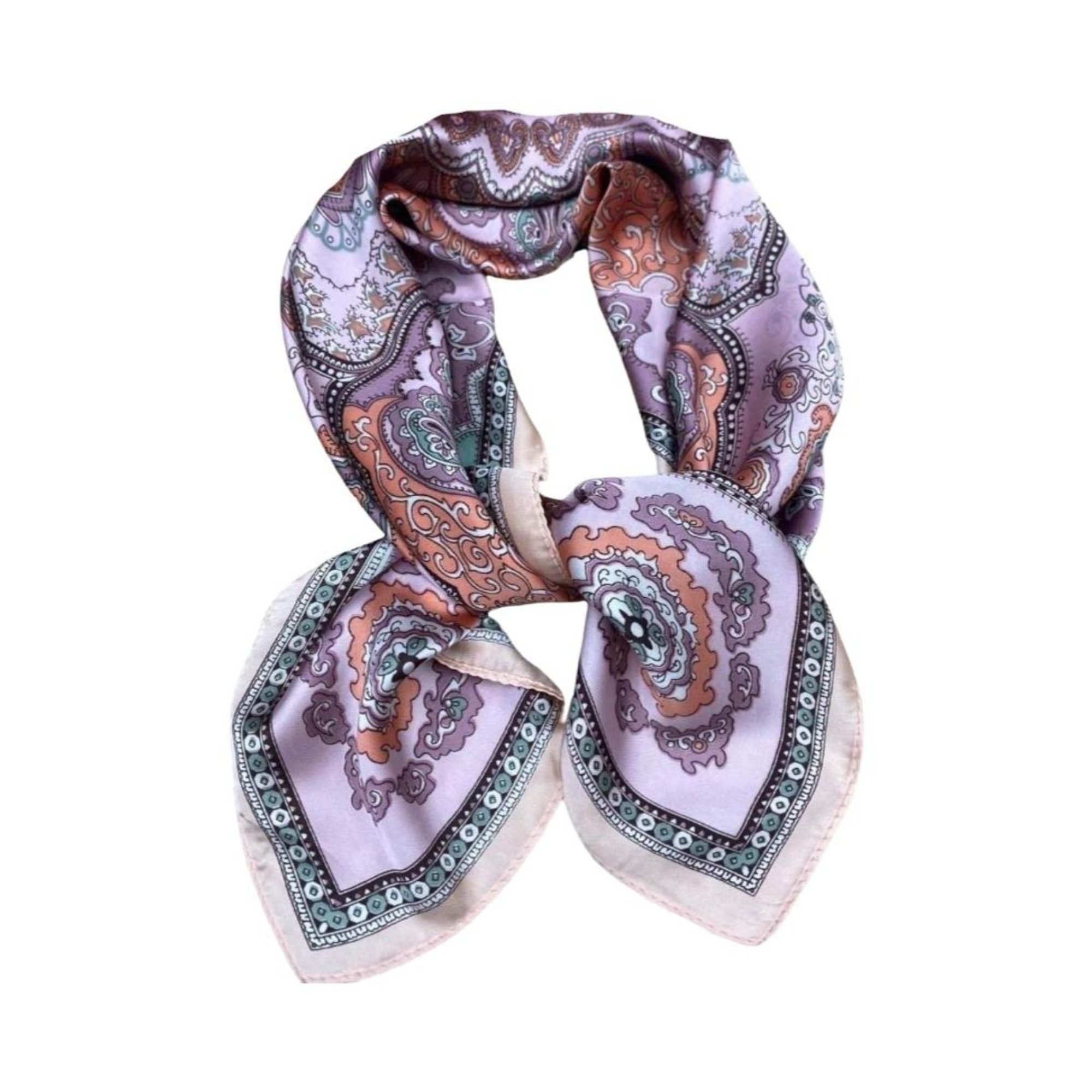 Lite skjerf paisley - rosa
