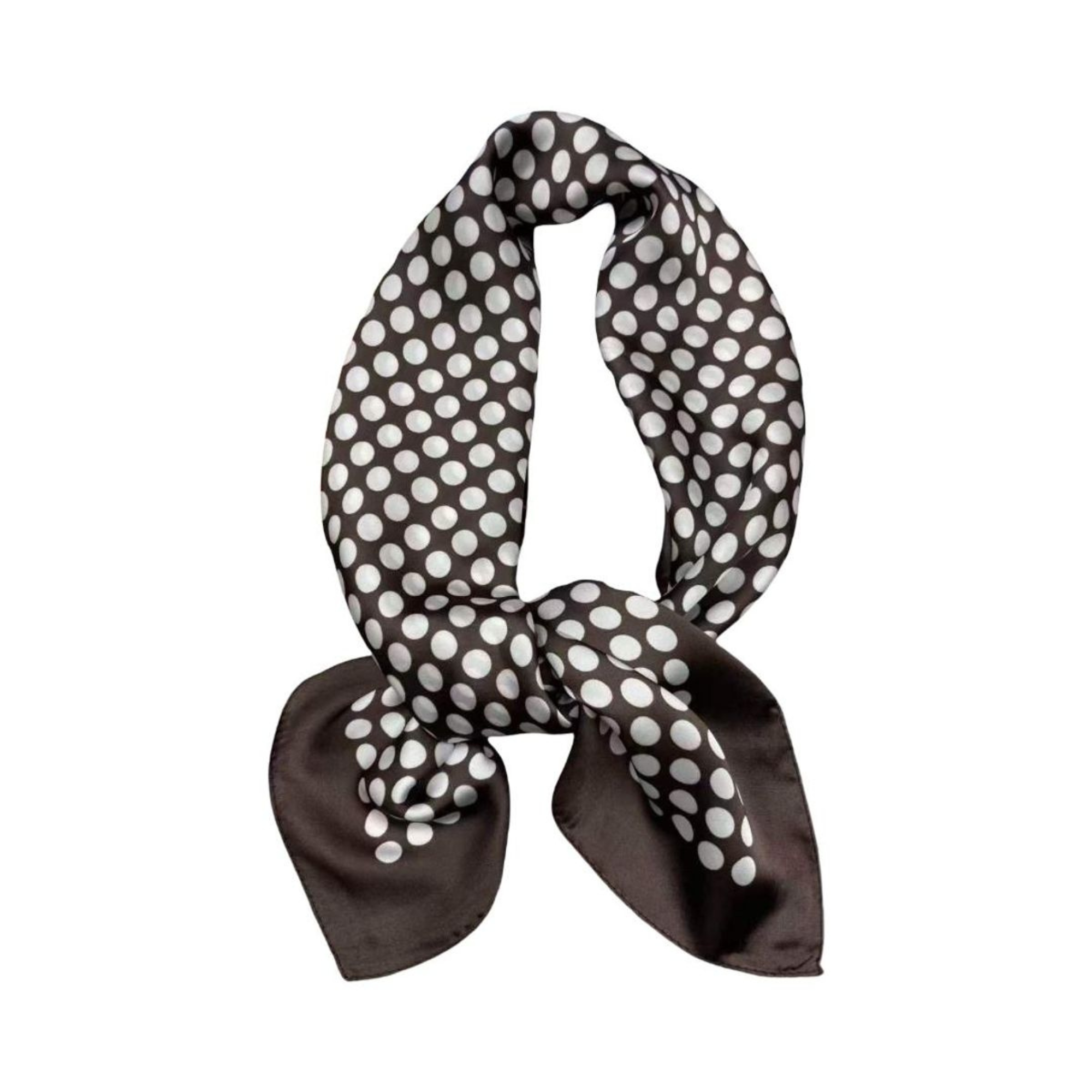 Lite skjerf polka - brun