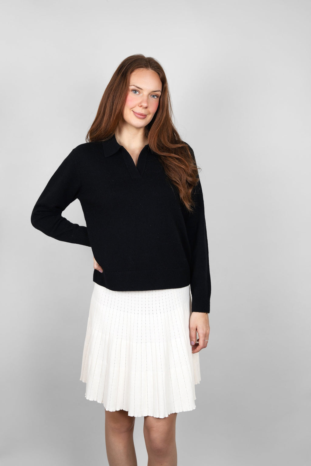 Grace Polo Genser – Sort